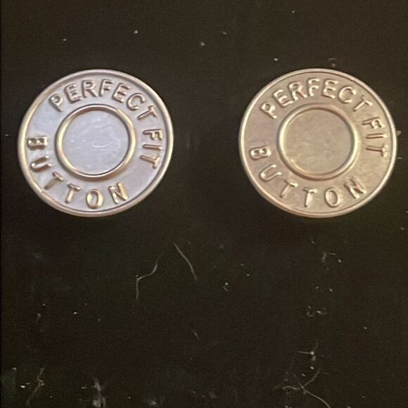 2/3” x 2/3” Perfect Fit Button round silver tone snap pant extender - Picture 2 of 13